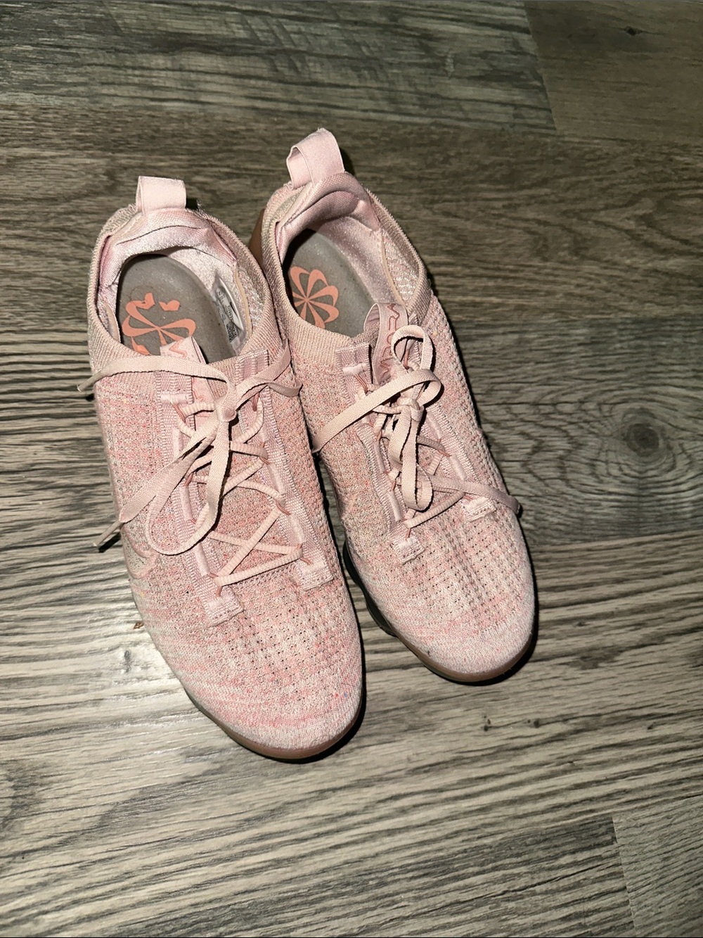 Nike Air Vapormax 2021 fly knit sneakers pink oxford women’s size 9.5